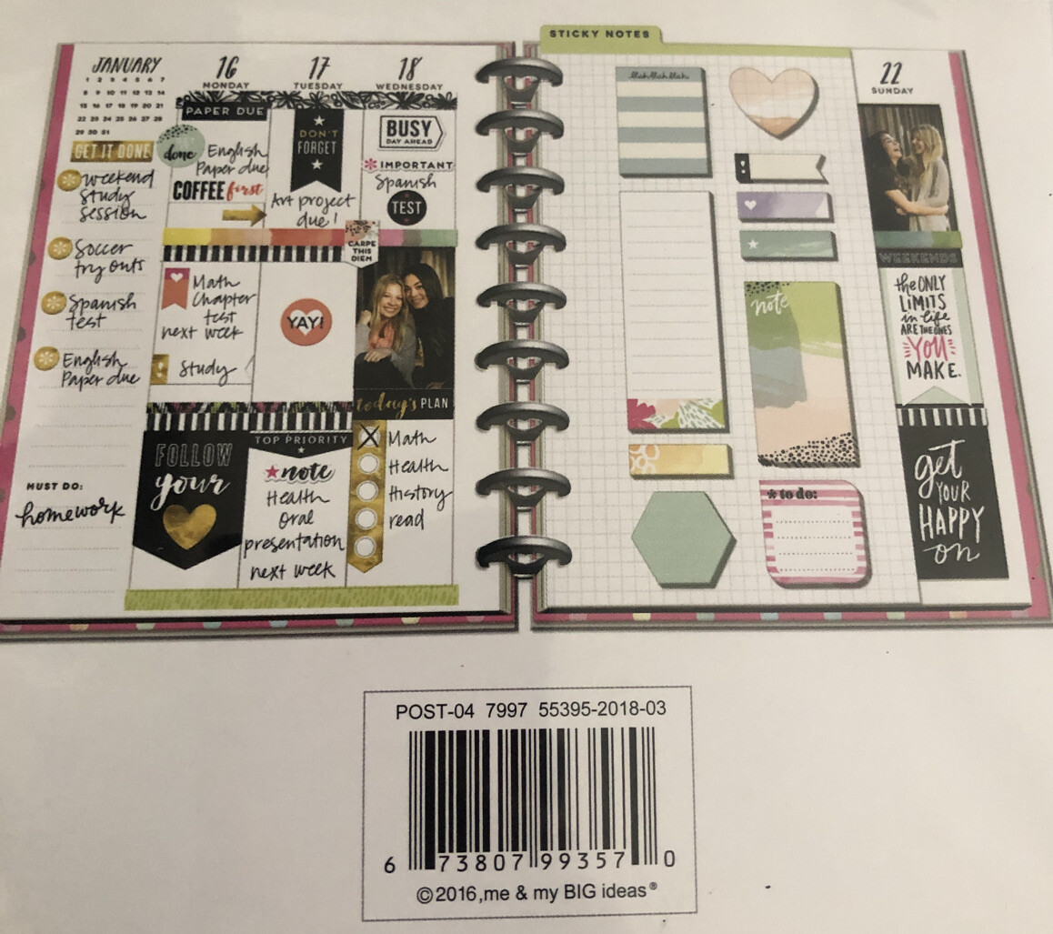 Happy Planner Sticky Notes 200/Pkg-Remember – Classic, 10 Designs/20 Each