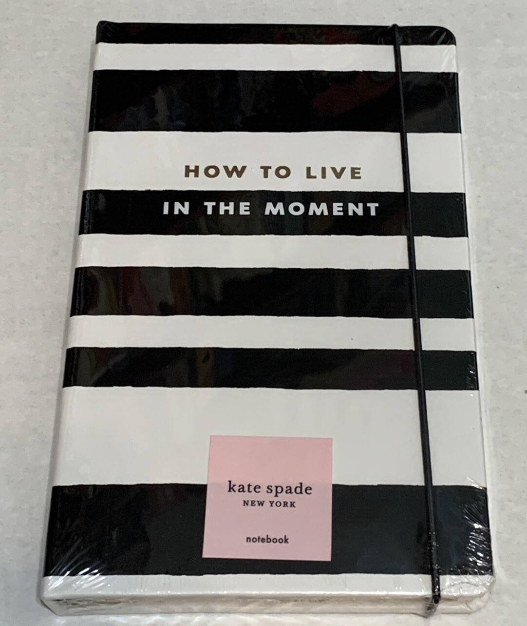 Kate Spade Travel Notebook Sarah Stripe Live in The Moment 168 Lined Pages New S