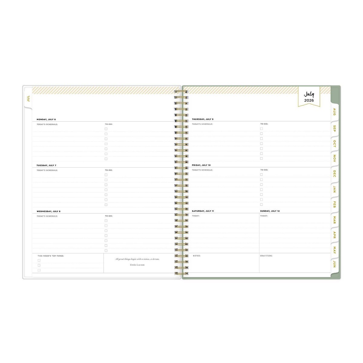 Day Designer 8.5″x11″ 2026-2027 Planner Pemberley Light Sage Weekly/Monthly