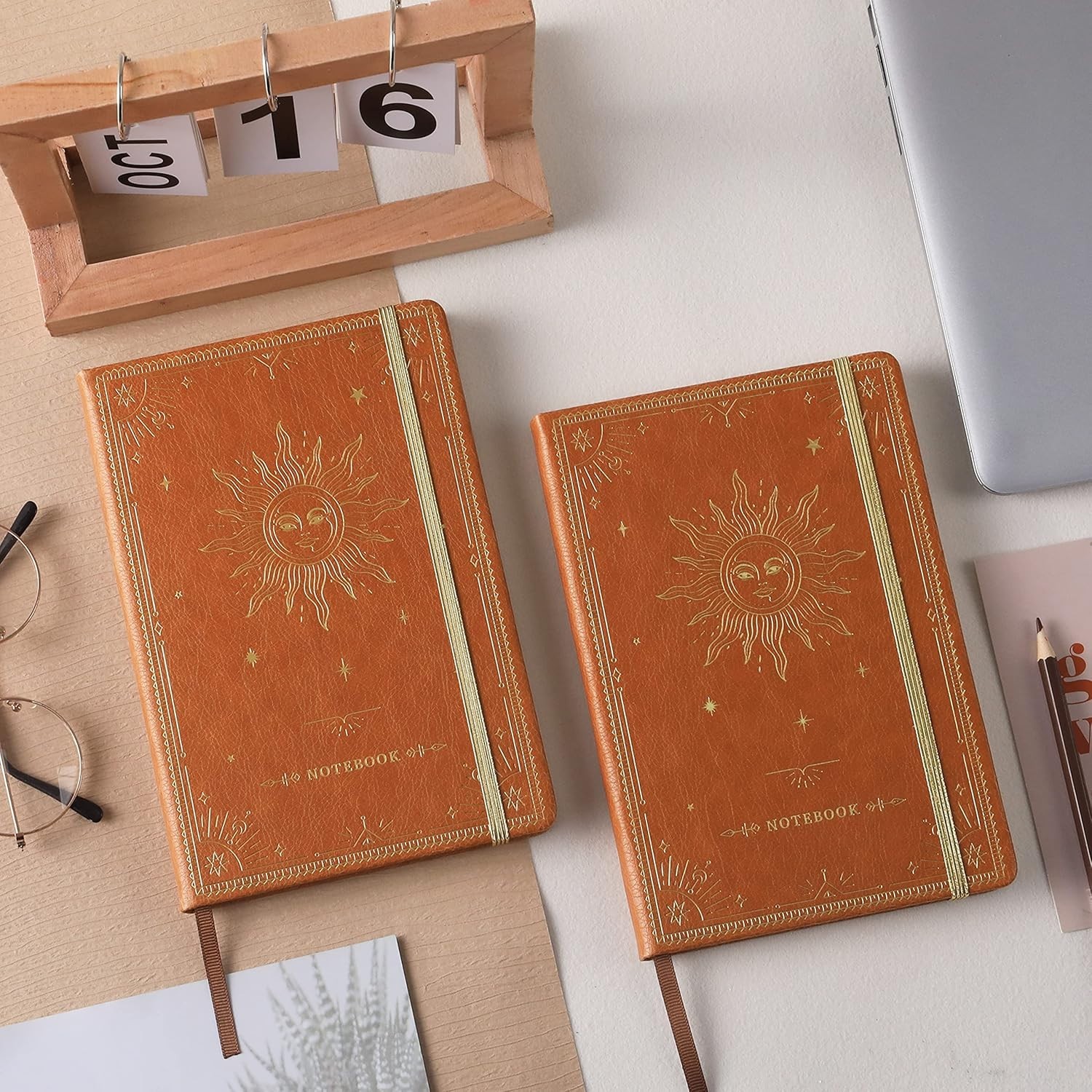 Elegant Faux Leather Notebook – 144 Page Hardcover Journal, 5.8”x 8.4”