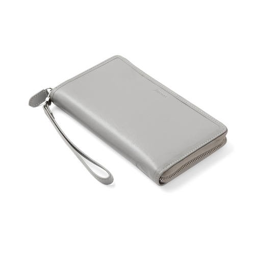 Filofax Malden Bible Compact Zip Planner Stone Full Grain Leather 022705
