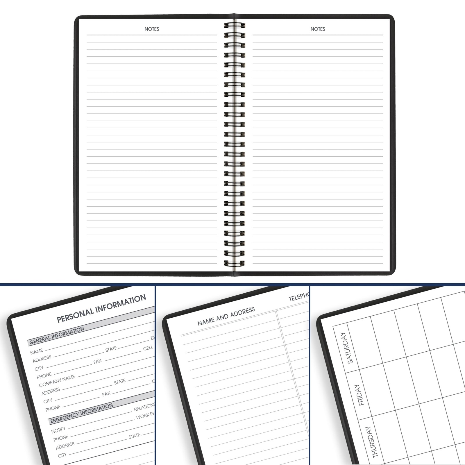 AT-A-GLANCE Planner 2026-2027 Weekly Academic 14-Month 5 x 8 inches, Black