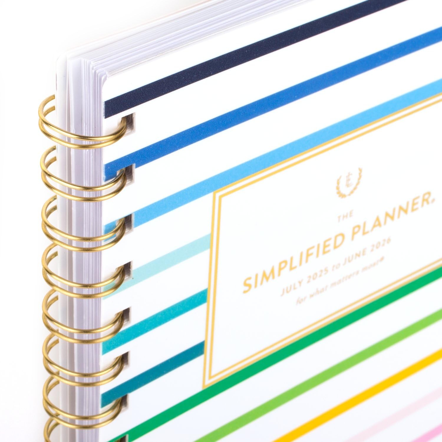 AT-A-GLANCE Planner 2025-2026 Academic, 5.5″W x 8.5″H, Happy Stripe