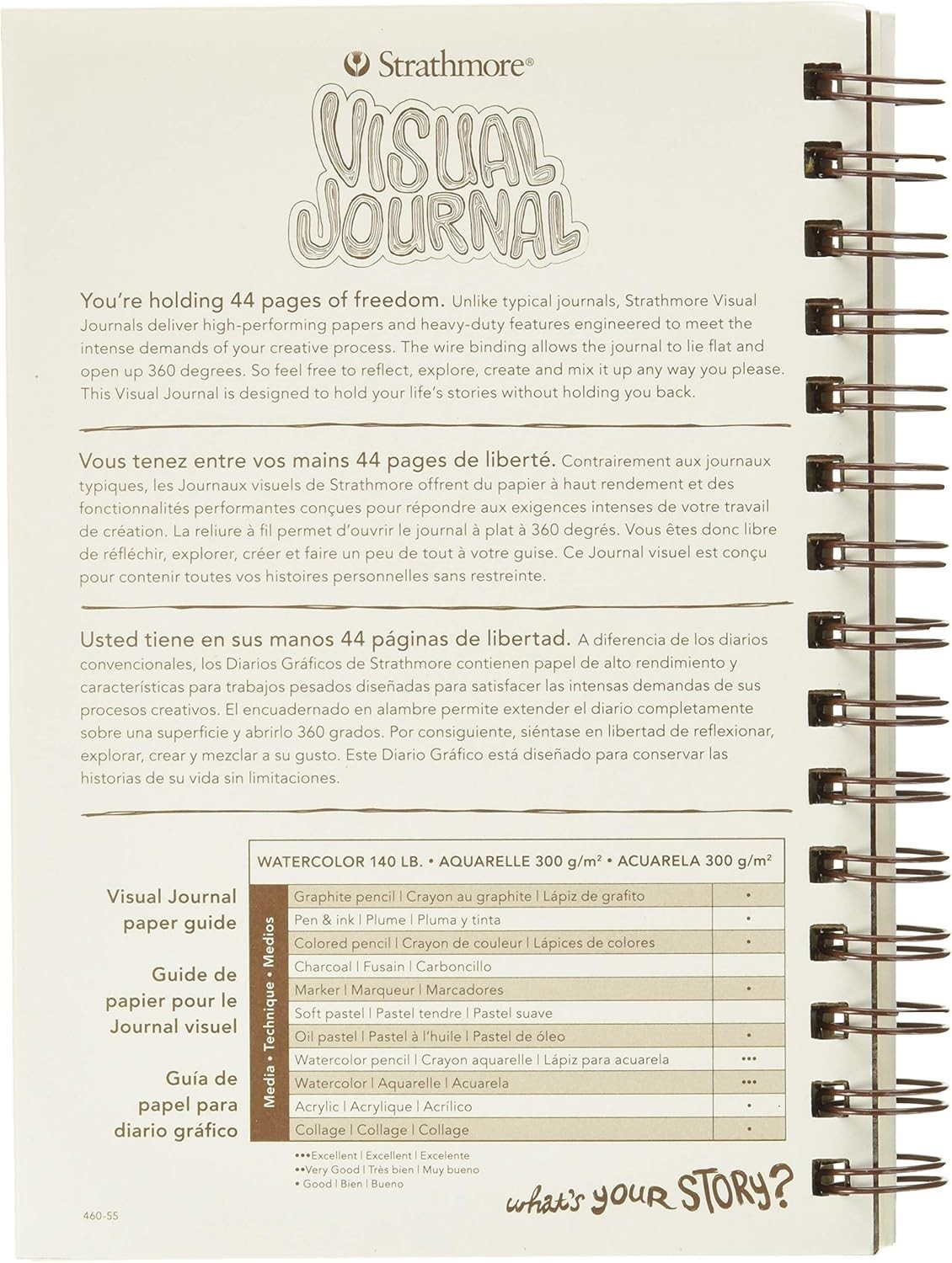 5.5×8 Watercolor Journal, 140 LB Cold Press Paper, 22 Acid-Free Sheets