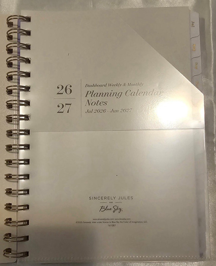 2026-2027 Blue Sky Sincerely Jules Purple Academic W&M Planner (5″ x 8″)