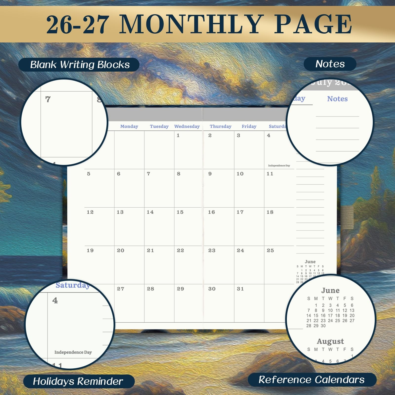 Pocket Calendar 2026-2027 – Pocket Planner 2026-2027 for Purse, Jul 2026 – Ju…