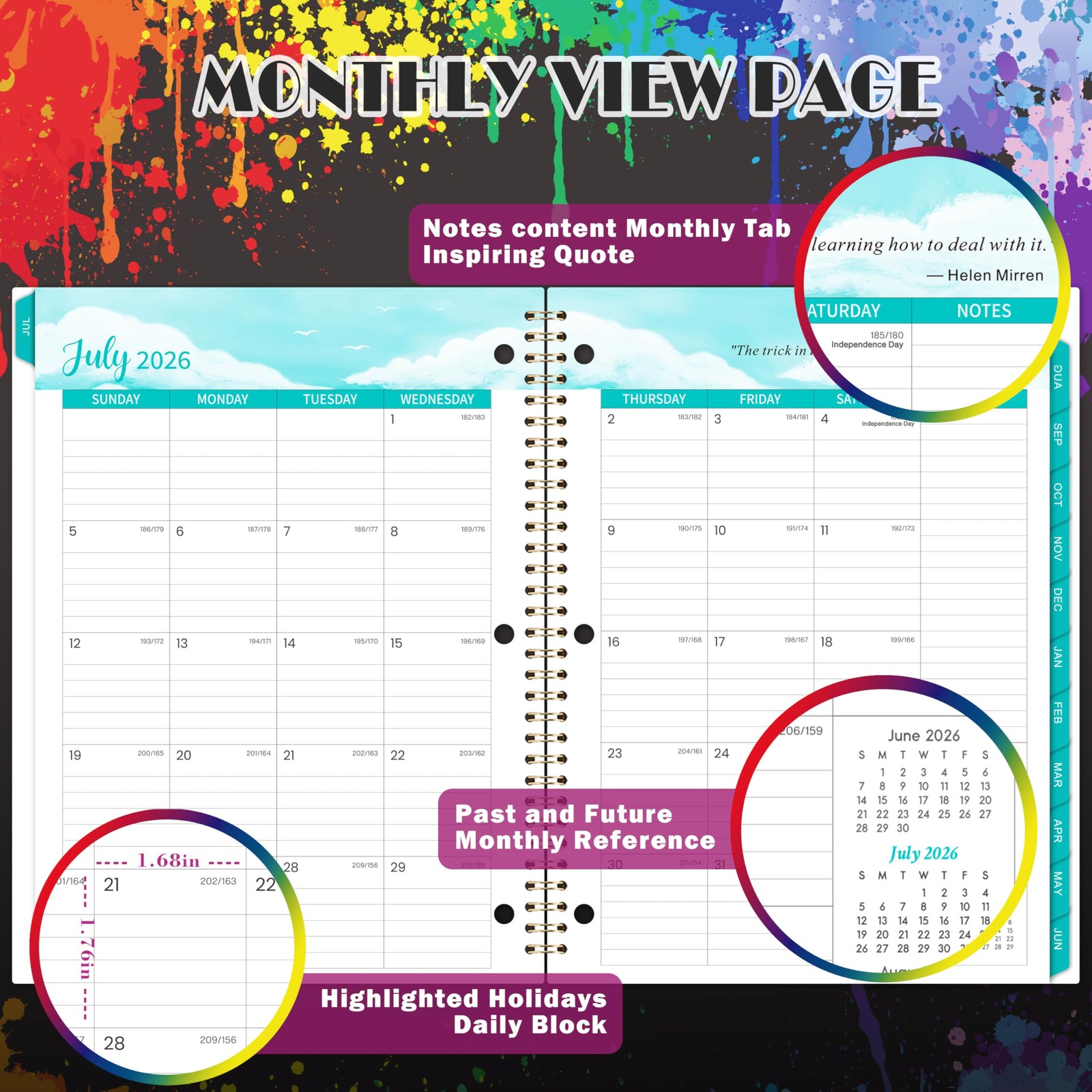 Student Planner 2026-2027 – Academic Organizer July 2026 – 9″ x 11″, Black