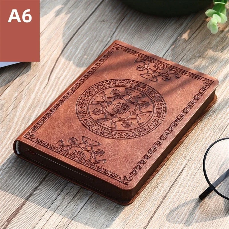 VINTAGE PORTABLE LEATHER NOTEBOOK DIARY JOURNAL 280 PAGES/JOURNALING/ SCHOOL 📝