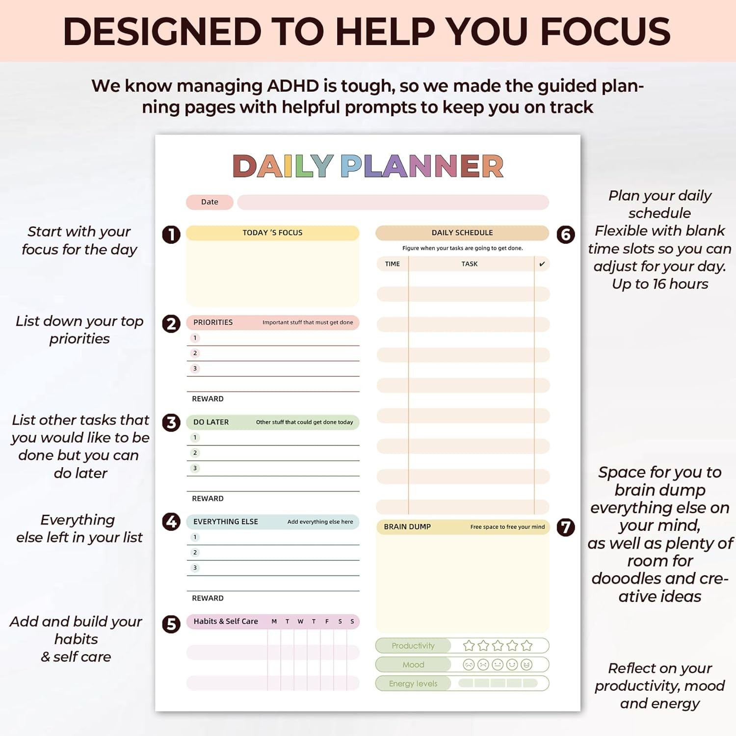 Adhd Cleaning Planner – Reusable Adhd Cleaning and Organizing Planners Adhd C…