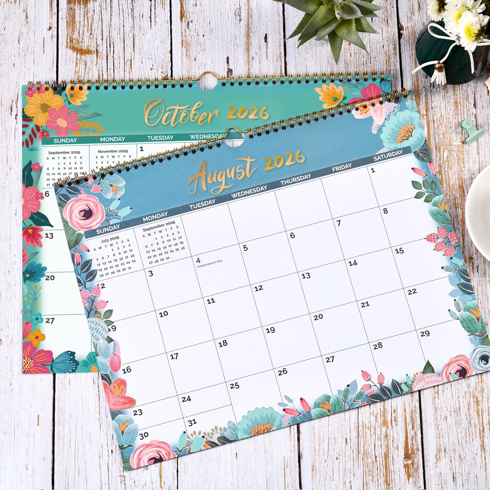 2026 Wall Calendar – 2026 covers 12 Middle(14.8 “x11.4”), gray