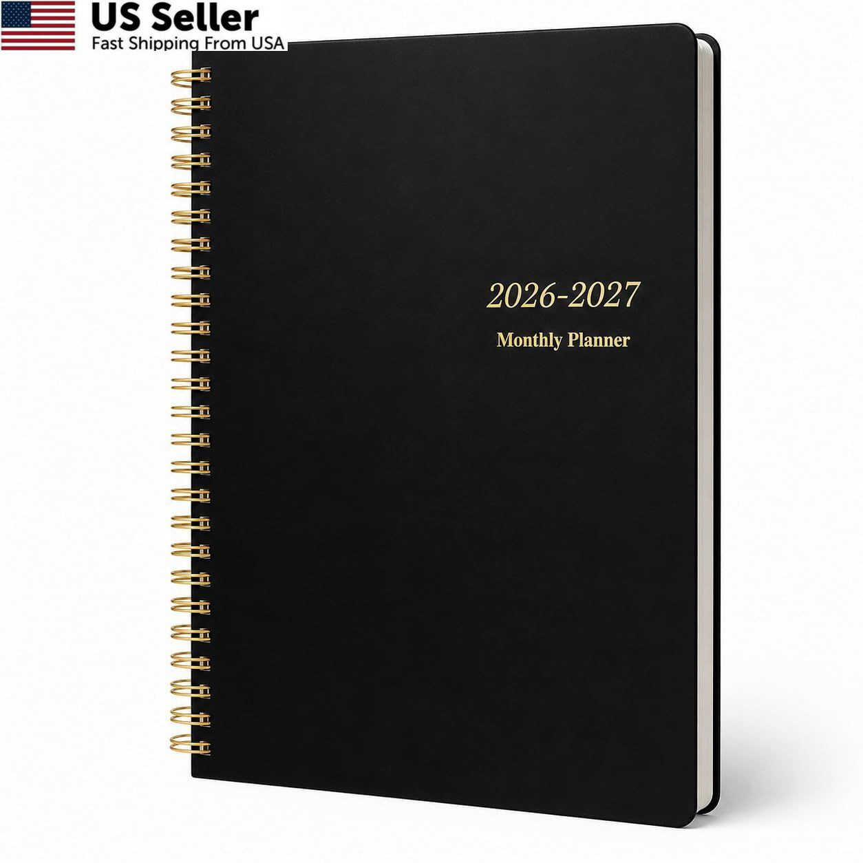 Monthly Planner 2026-2027, Jan 2026 – Dec 2027, 2 2026 – Black