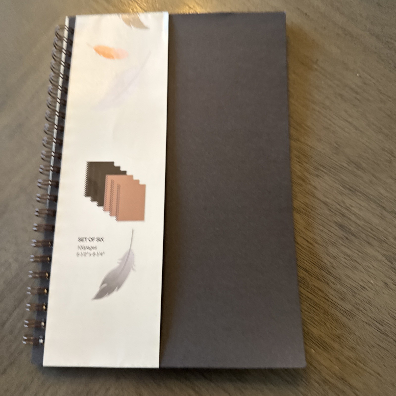 Set of 6 Notebook/Travel Journals Sketch Book 5.5 X 8.25 Plain Paper Not Ruled
