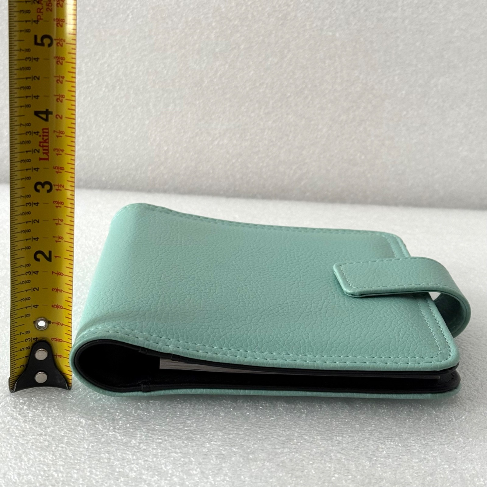 Franklin Covey Mint Green Planner Organizer Clutch 6 1/8” X 5.75” Faux Leather