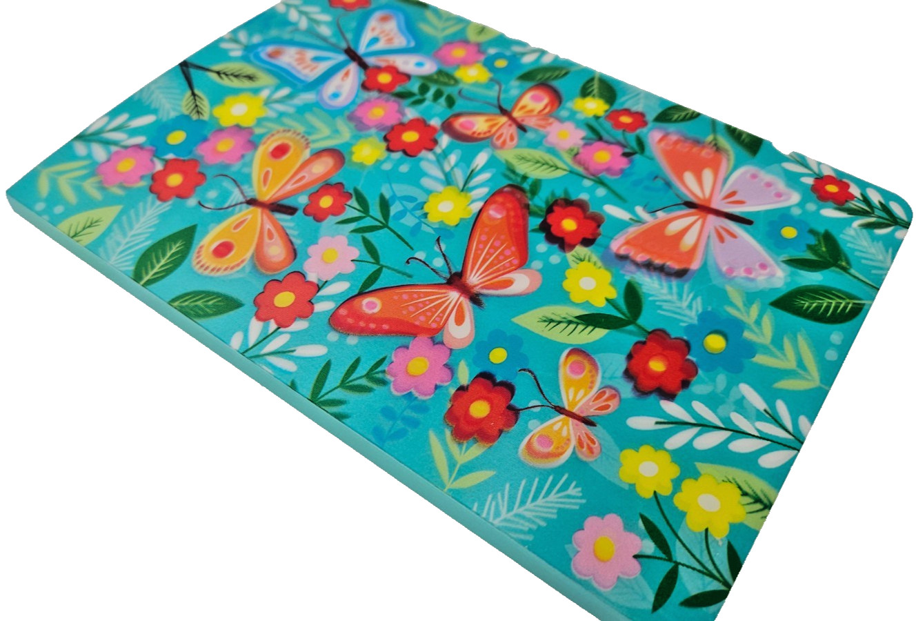 Butterfly Notebook 5 in x 7 in – 60 Lined Sheets Jot Brand Colorful Floral Cover