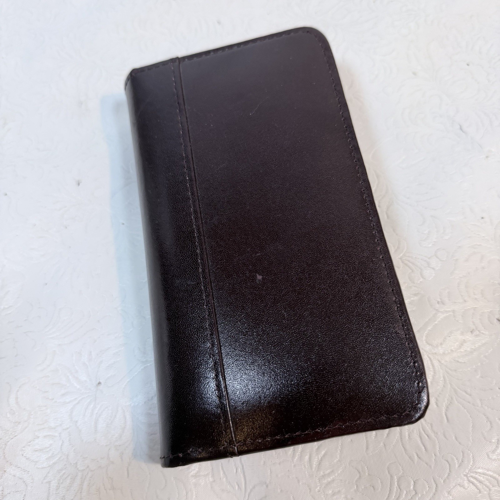 Vintage Protocol Burgundy Faux Leather Planner x Pocket Organizer 3.75×6.75