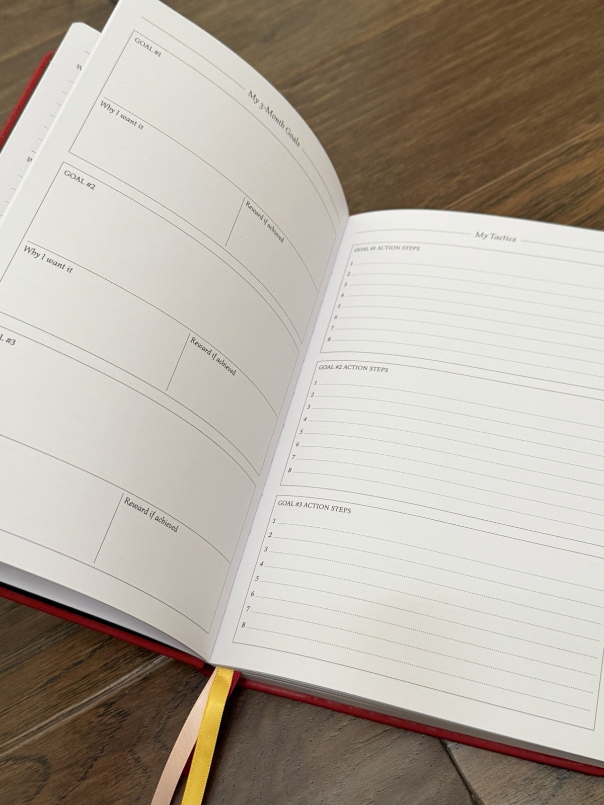 Rose Planner Undated Weekly Medium Planner, Red Floral Embossed Hardcover