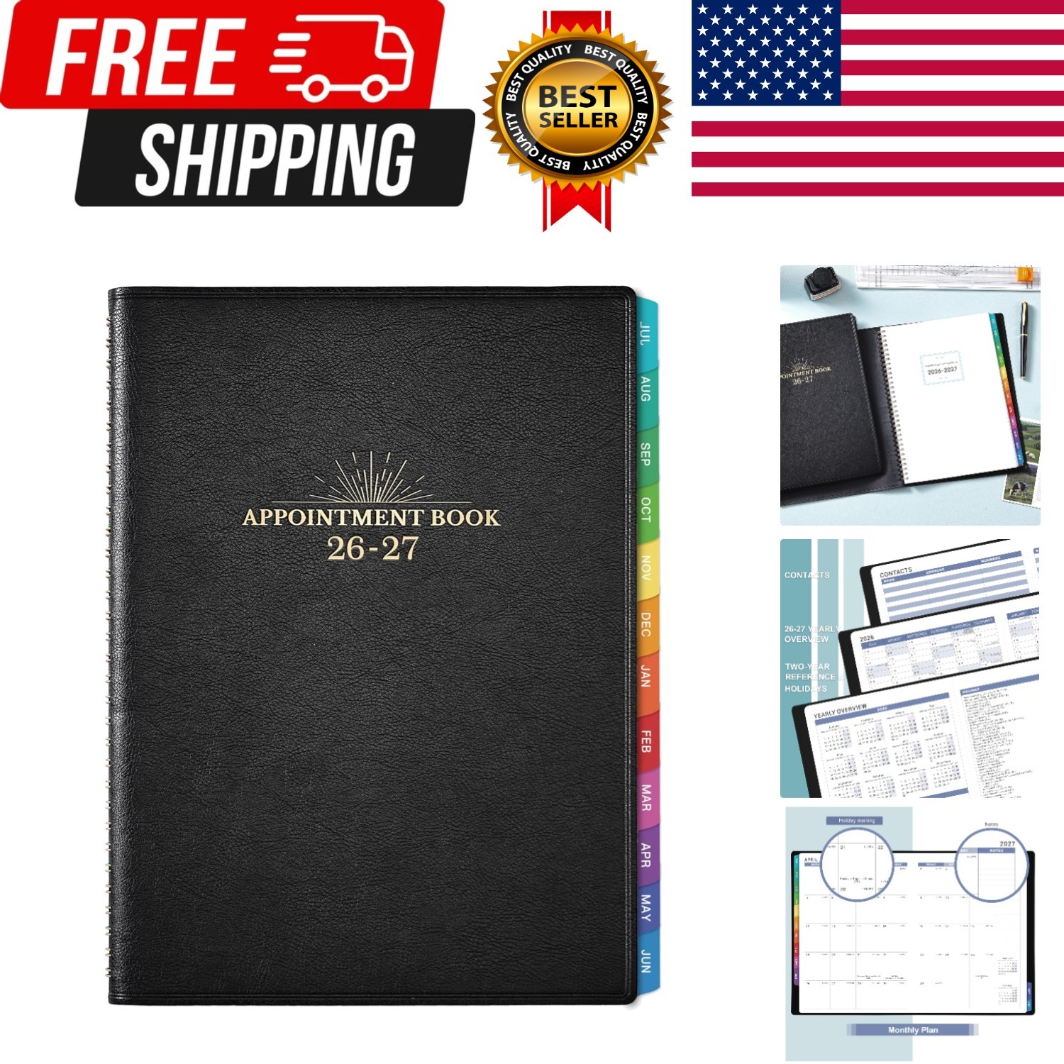 Appointment Book & Planner 2026-2027 – Daily Hourly Planner 2026-2027, 8.5″ x…