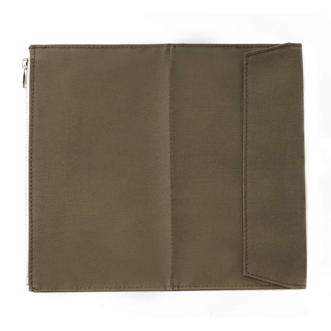 Moterm Canvas Zipper Pocket for Travelers Standard Size, Canvas-Olivegreen