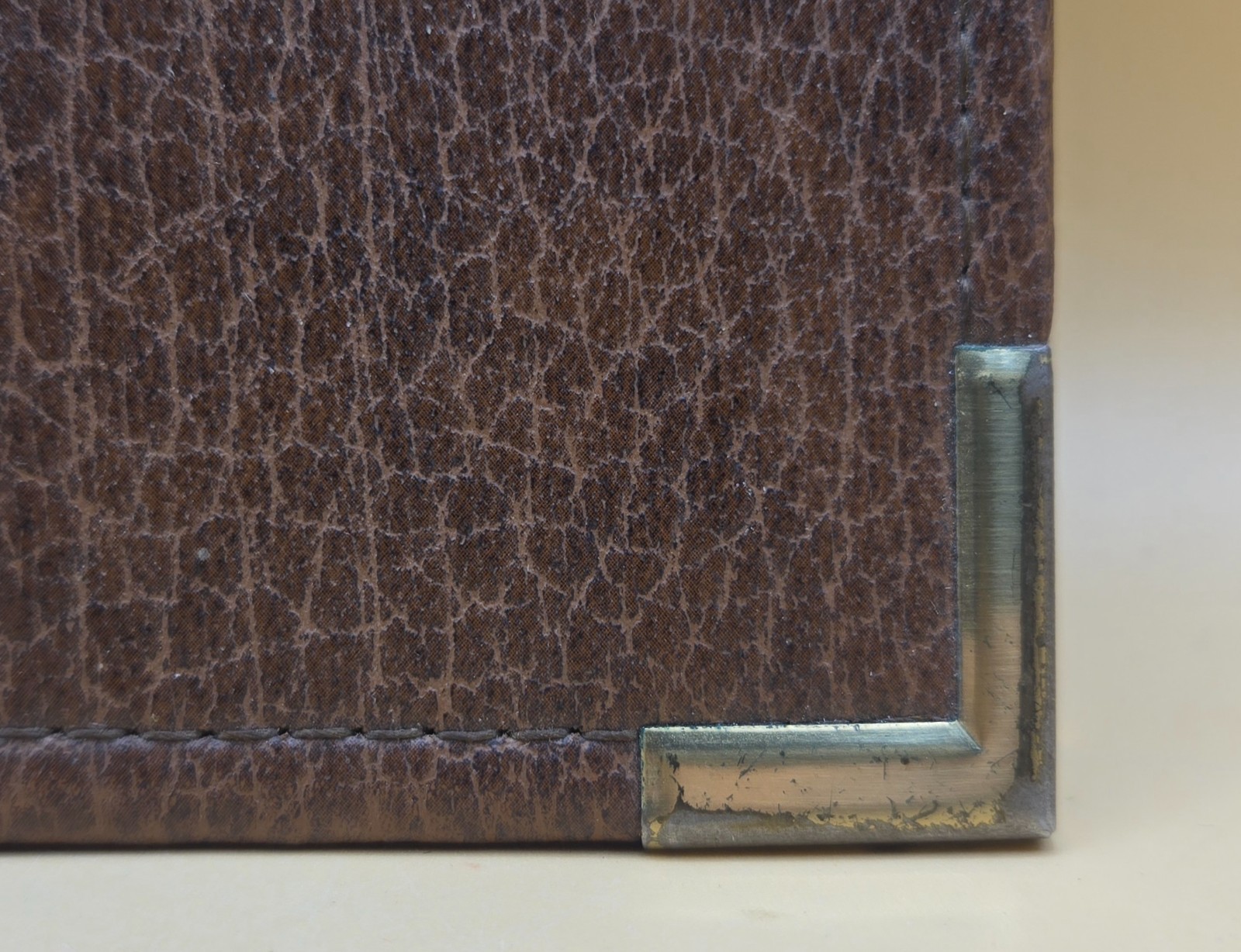 VINTAGE Executive ScanCard Systems Organizer Brown Leather Binder 12.25″x9.25″