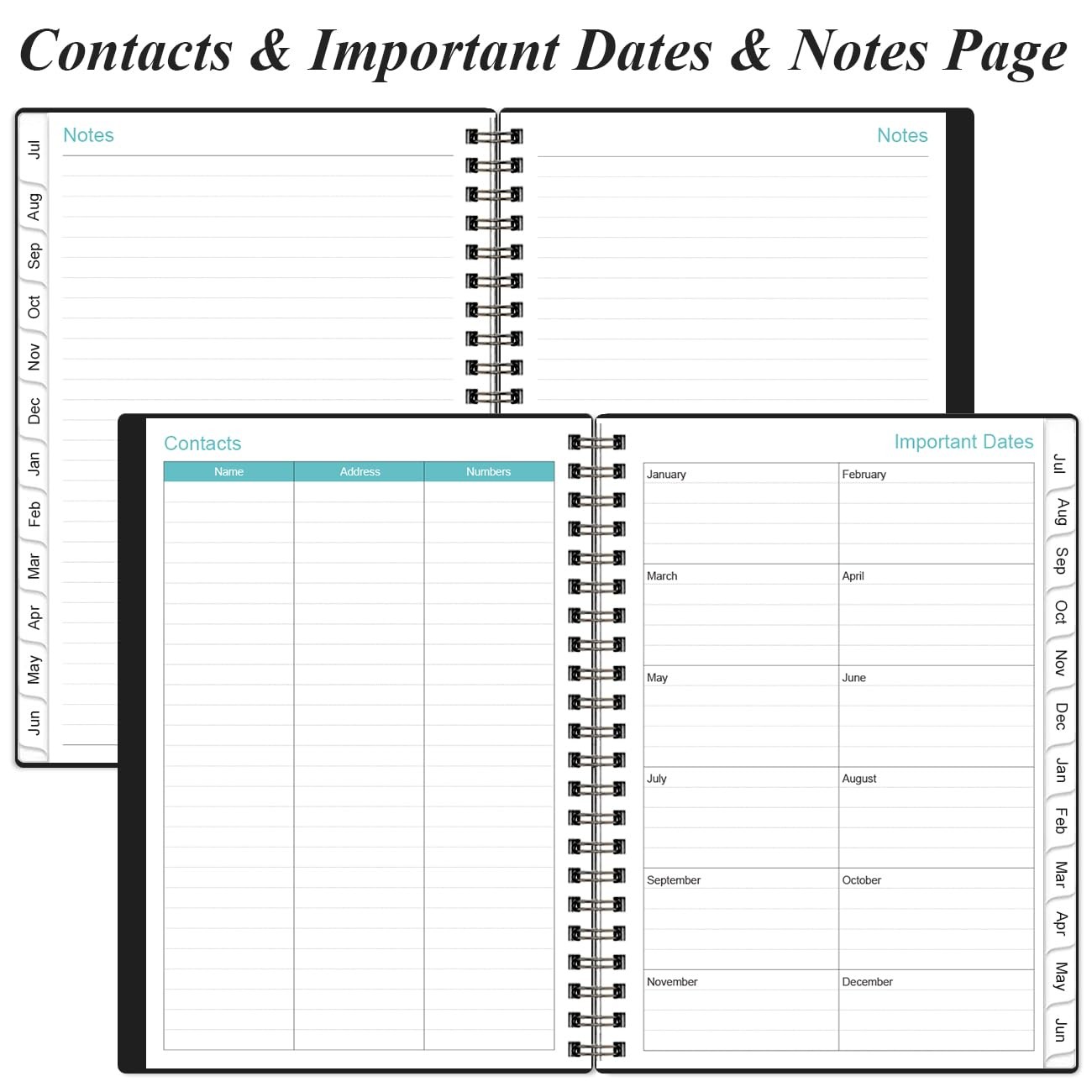 2026-2027 Appointment Book – Daily Hourly 6.4″ x 8.5″, Black
