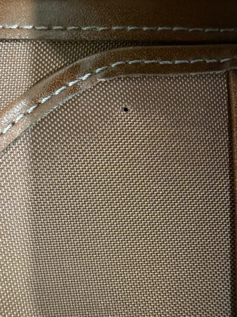 Vtg DayTimer Planner Organizer Brown Leather Zipper Closure 7Ring Binder 8×10.5″