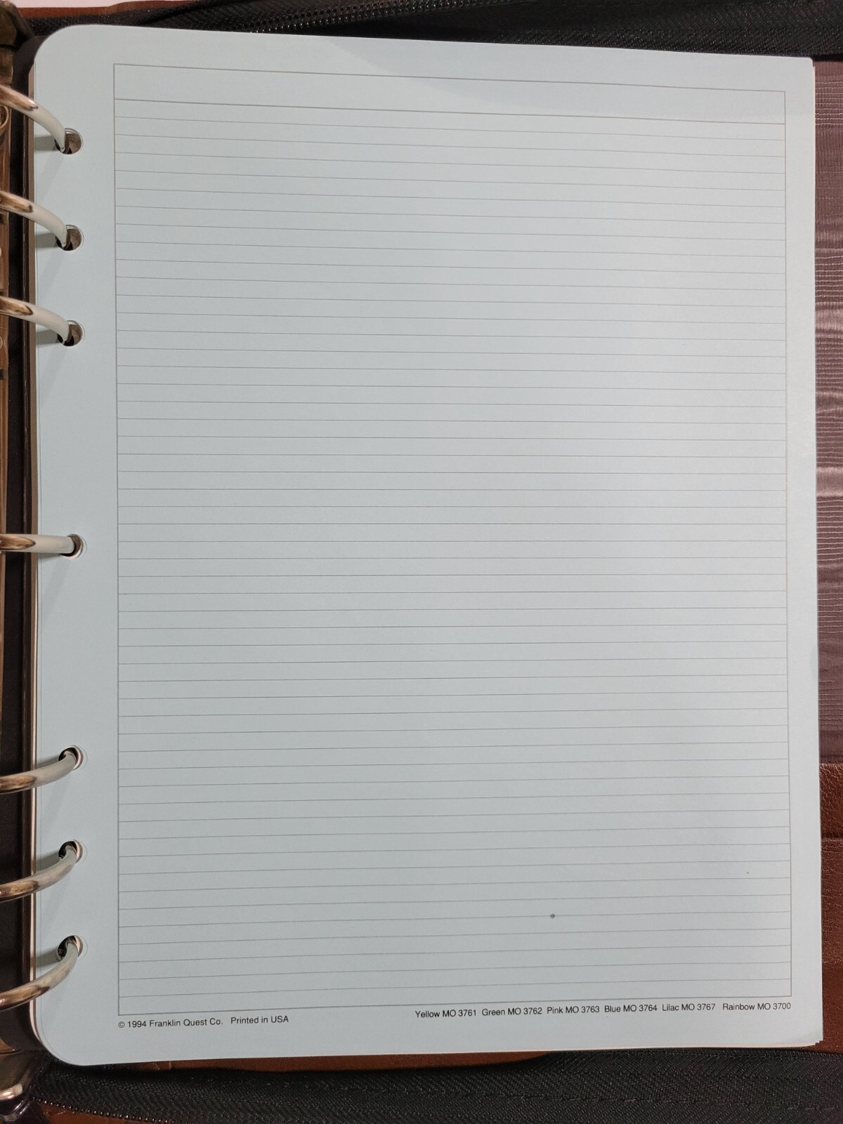VTG Koloman Handler Brown Leather 7 Ring Binder Zip Close Franklin Quest Inserts