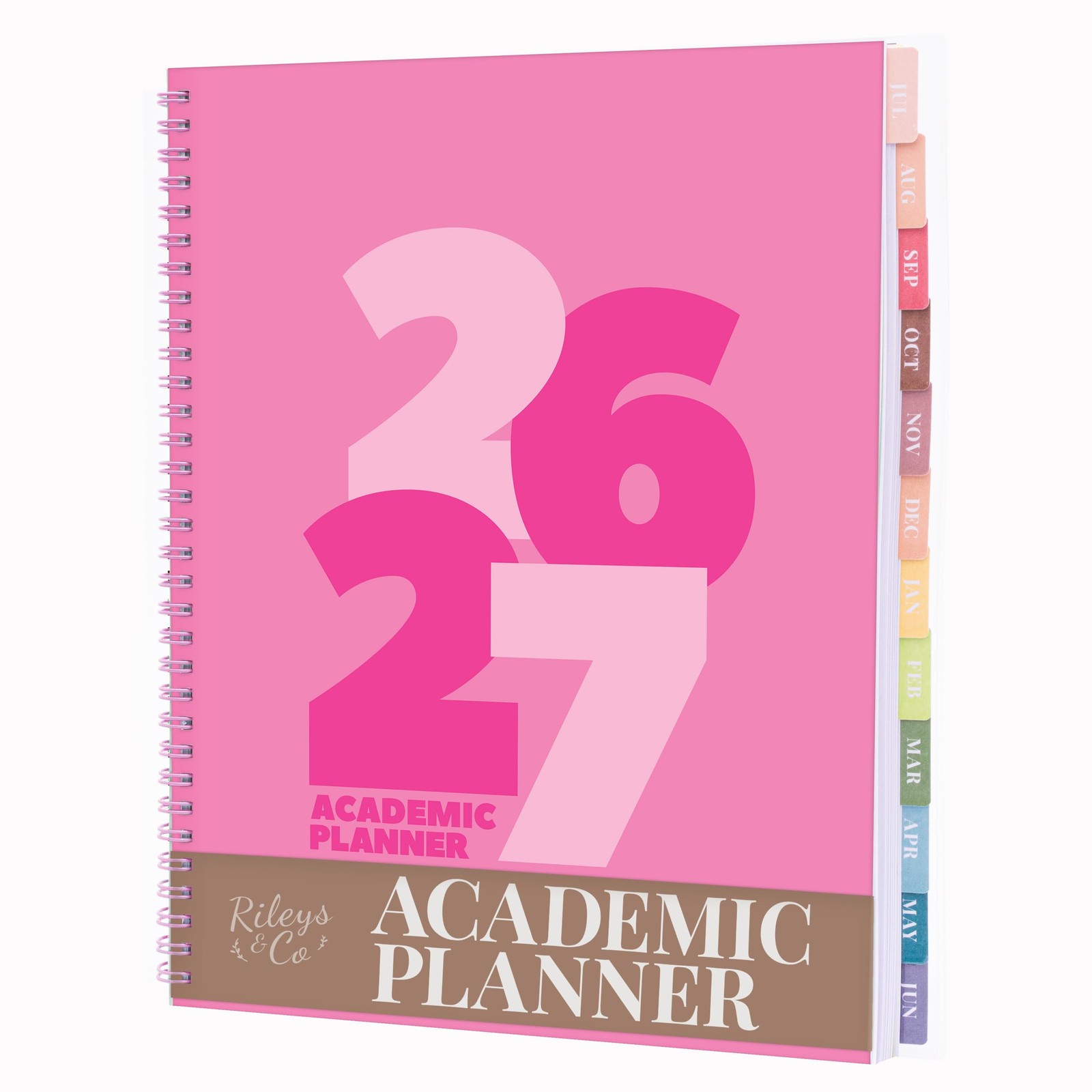 Rileys Academic Planner 2026-2027, (2026 – 2027) 8.5 x 11 Inch, Pink – Chunky