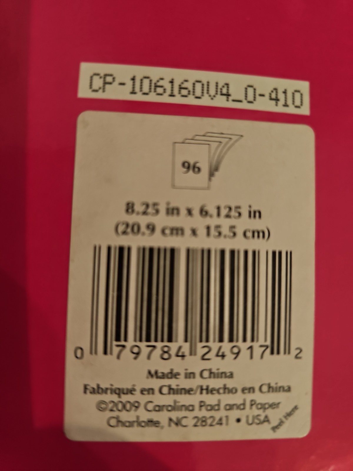 Small Hardback Pink Journal