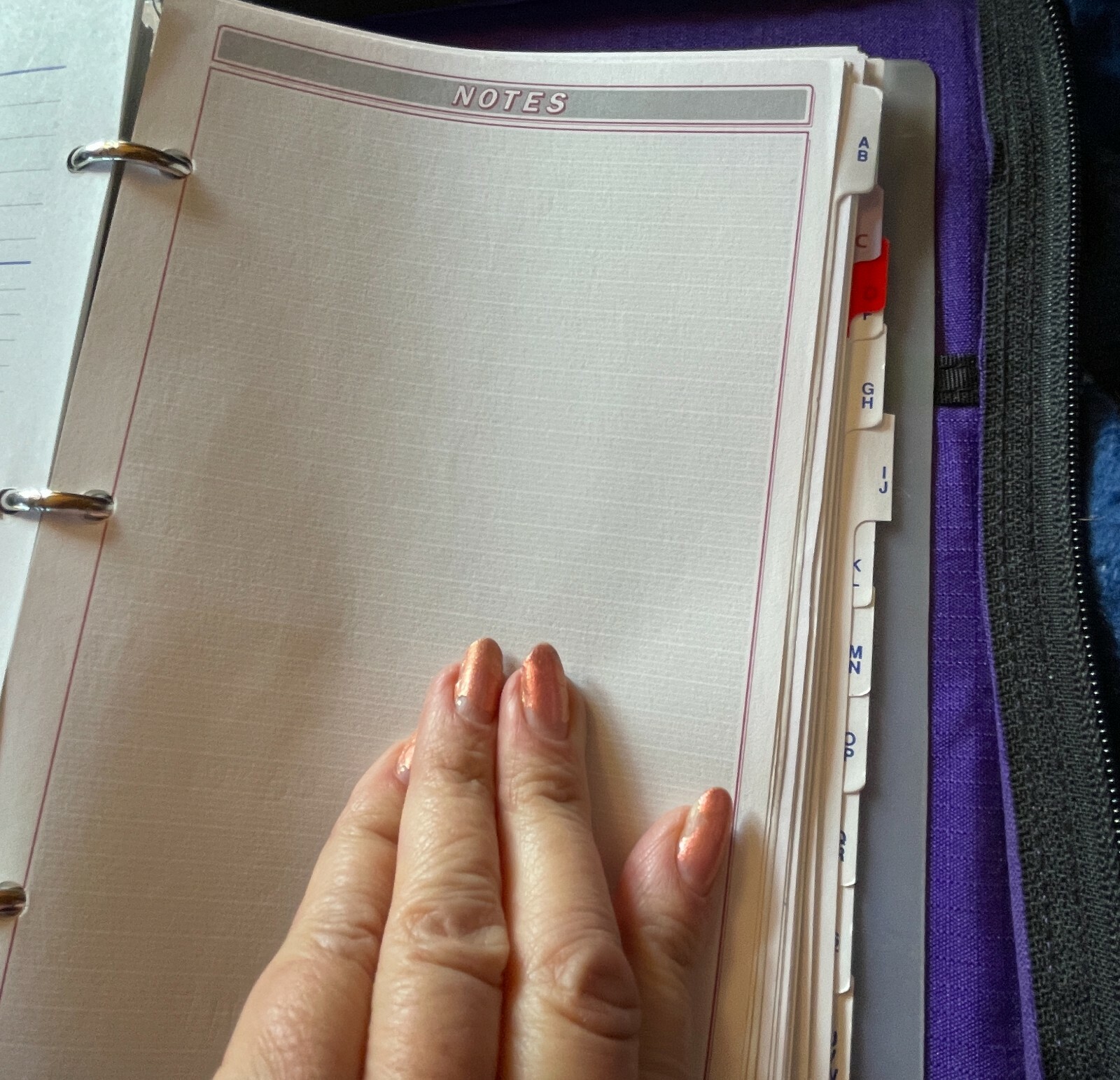 DAY PLANNER APPOINTMENT DATE BOOK MEAD 5-STAR-SPORT FABRIC PURPLE PAPER PLASTIC