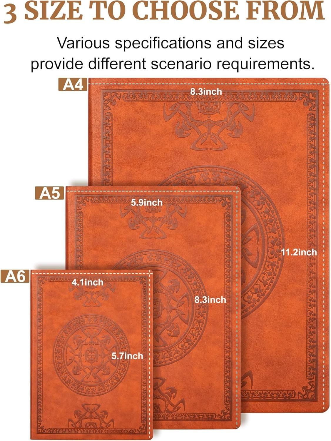 Lined Journal Notebook for Women Men, 300 Pages Soft Cover Notebook Leather J…