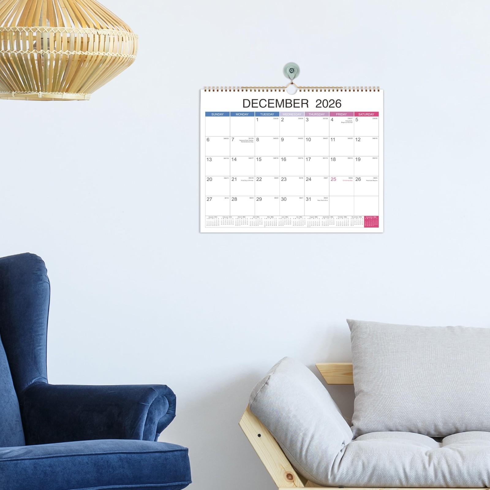 2026-2027 Wall Calendar – Jul 2026 – Dec 2027, 18 Monthly Hanging Calendar 20…