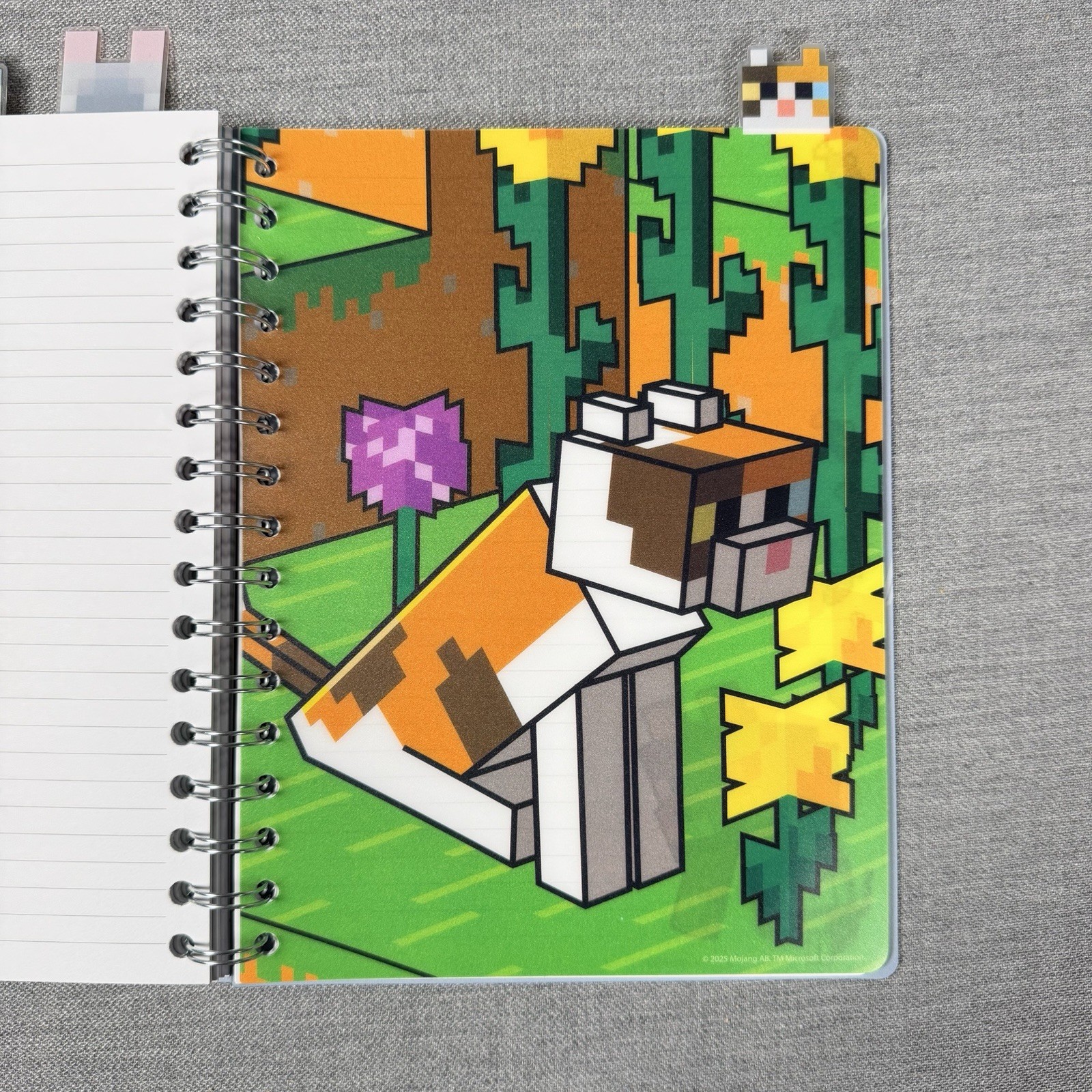 Minecraft Journal 4-Tab Vinyl Spiral Notebook Journal, 96 Sheets 8.5″ H x 6.5″ W