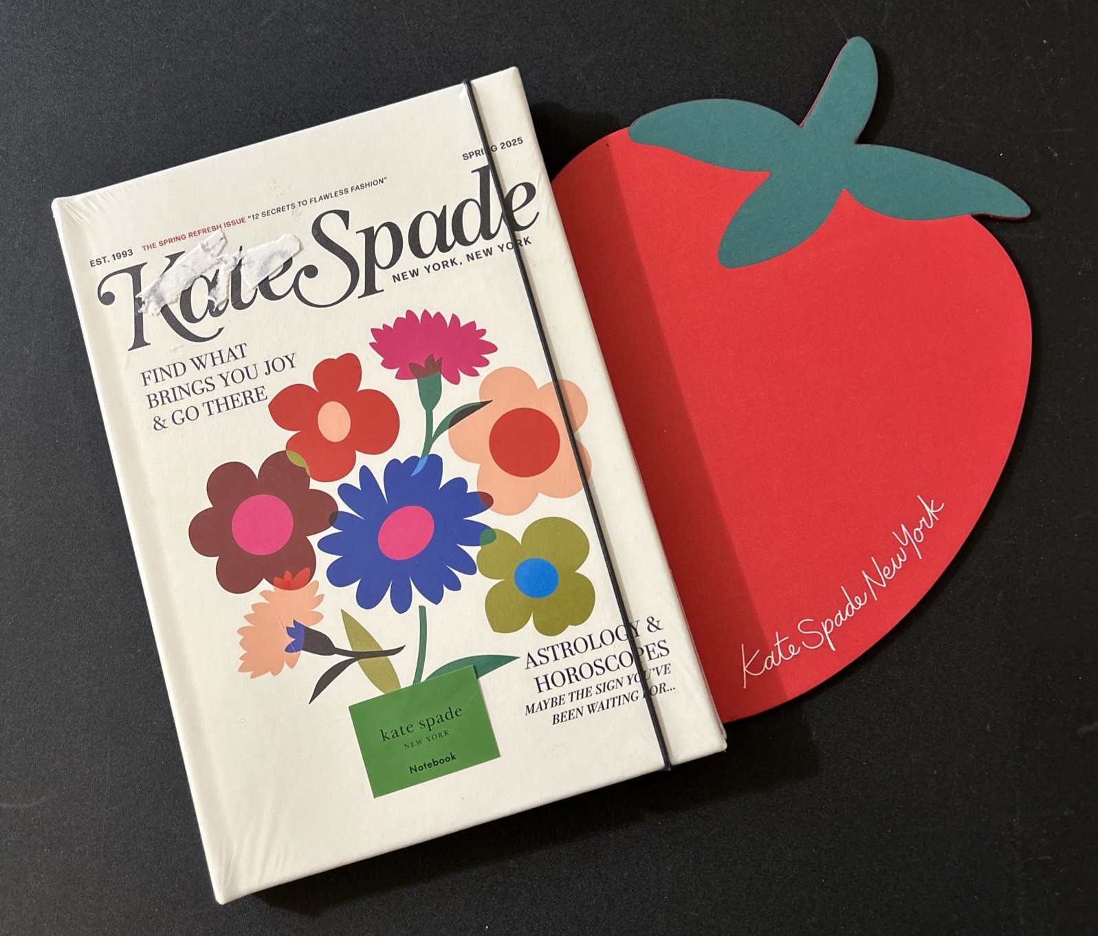 Kate Spade New York Magazine Take Note XL Notebook 168 Pages Bookmark Pocket New