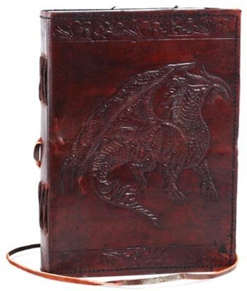 CELTIC DRAGON Blank Page BOOK Handcrafted Leather Writing Unlined JOURNAL