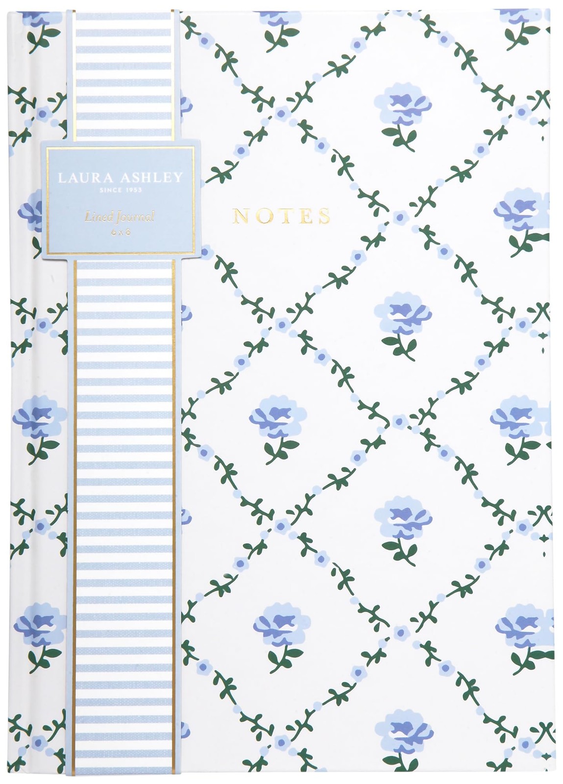 Laura Ashley Premium Hardcover Writing Journal | 256 Lined Pages | 6X8, White