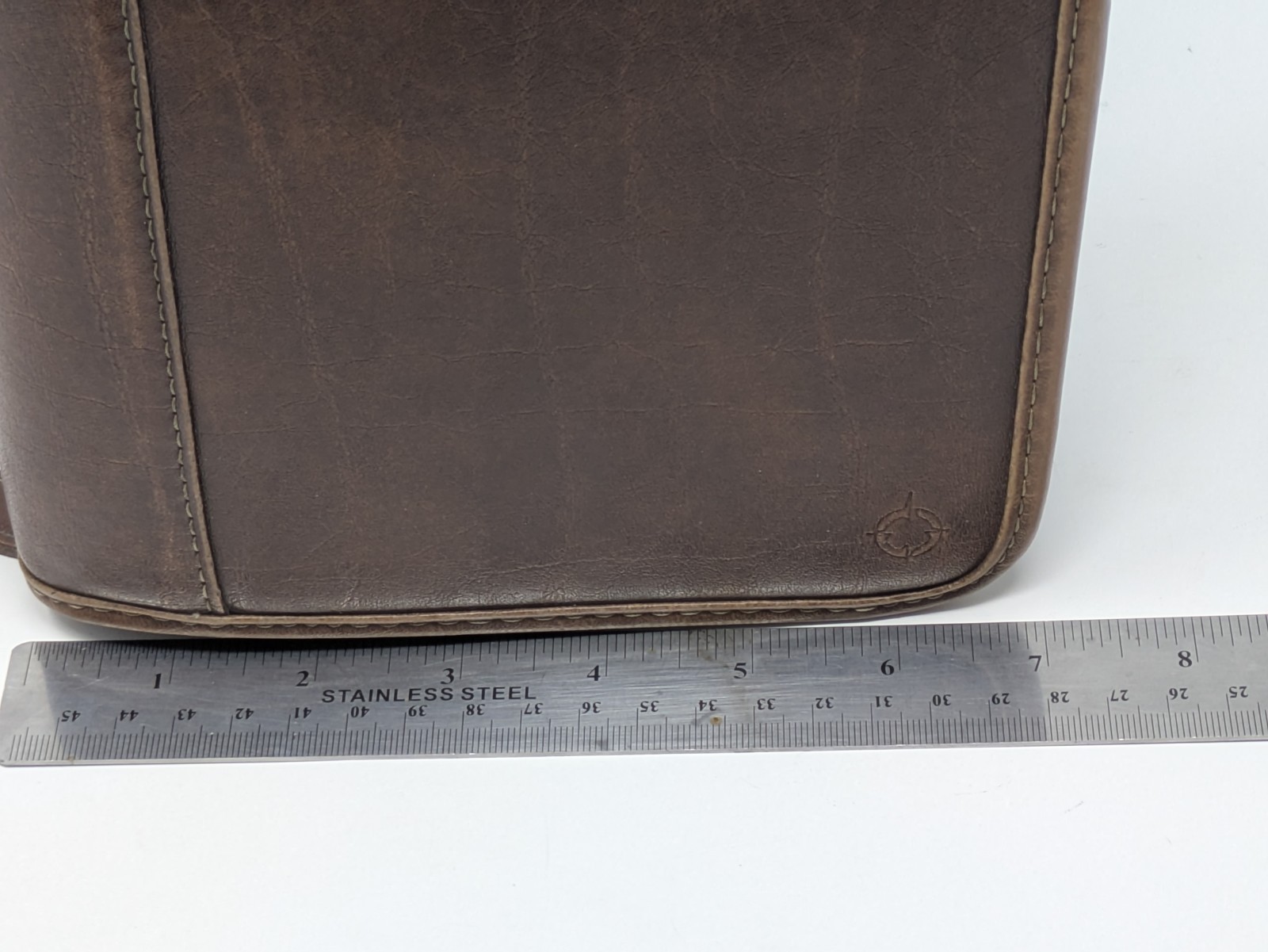 Franklin Covey Classic Planner 7 Ring Zip Binder Brown Faux Leather