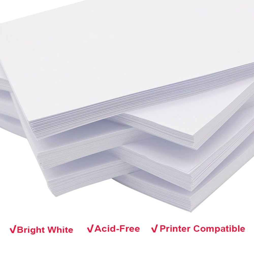 Half Letter Blank Paper, A5 100 Sheets/200 Pages Printer Paper, Unpunched, Bl…