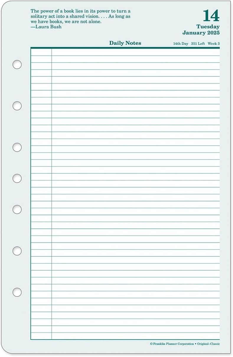 2025 Classic Two-Page Per Day Ring-Bound Planner for Inspired Organization
