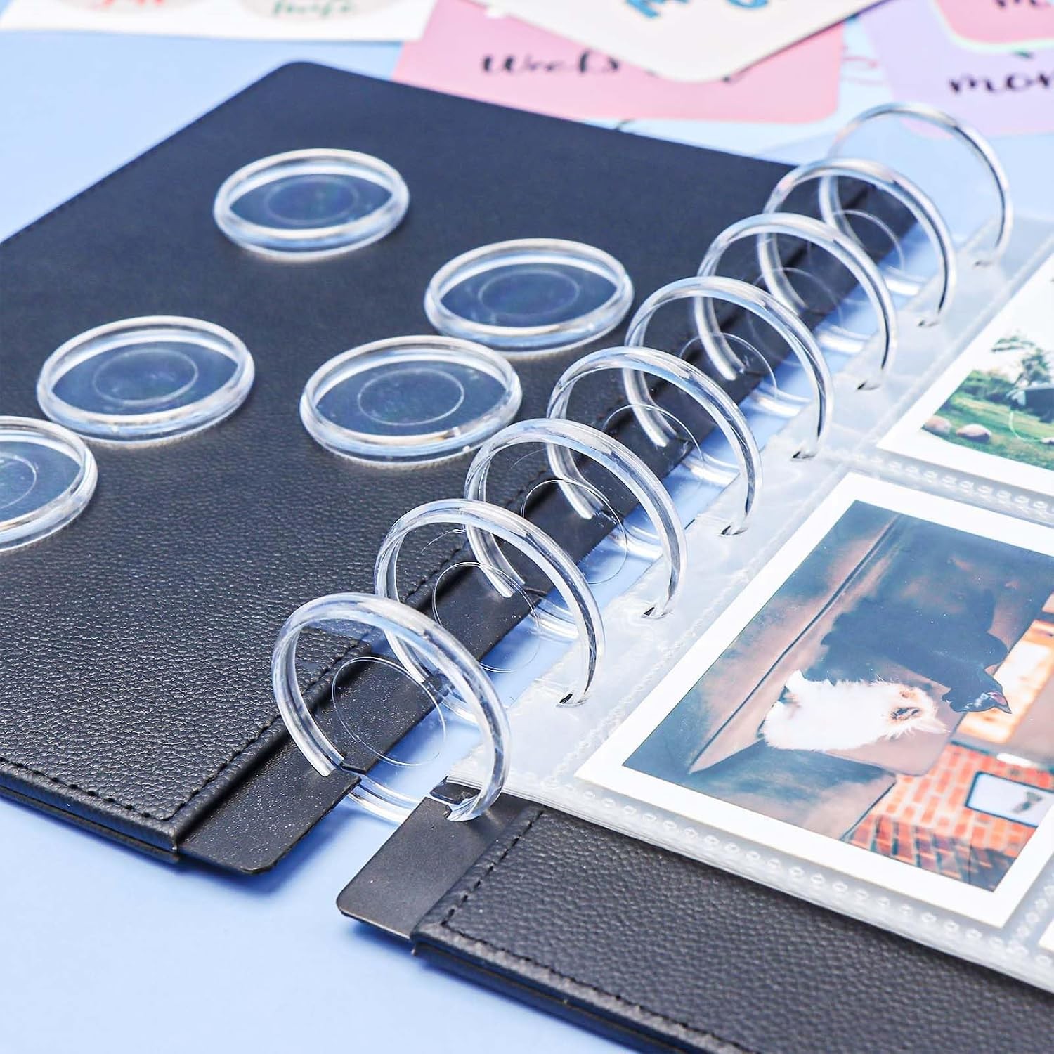1.5″ Clear Plastic Discbound Expansion Discs for DIY Planner Discbound Supplies