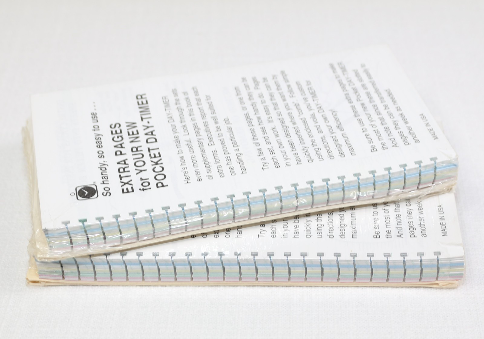 Pocket Day-Timer Extra Pages Spiral 6.5″ x 3.5″ Quantity of 2