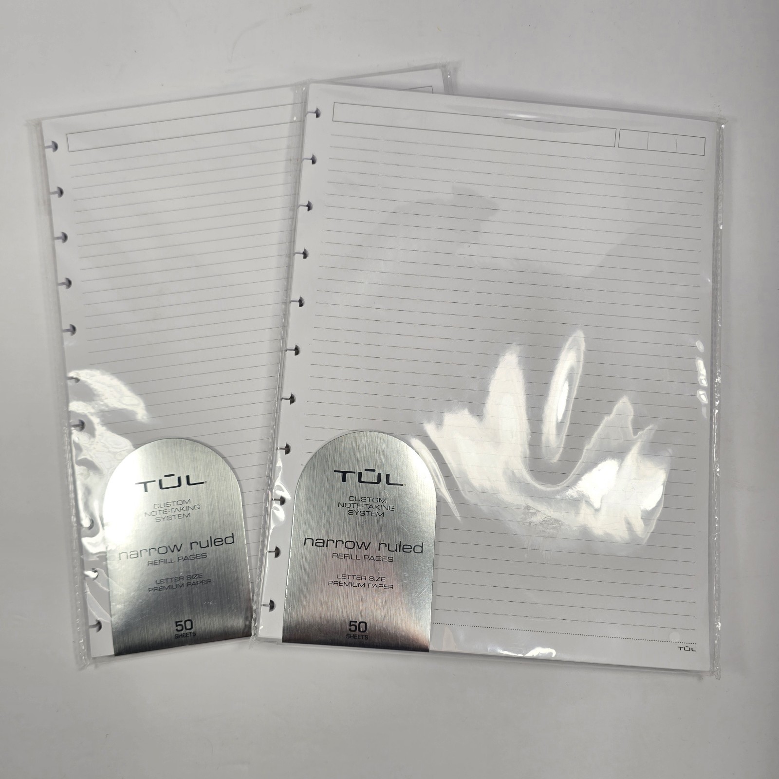 TUL Narrow Ruled Refill Pages Premium Paper 50 Sheets (Lot of 2)