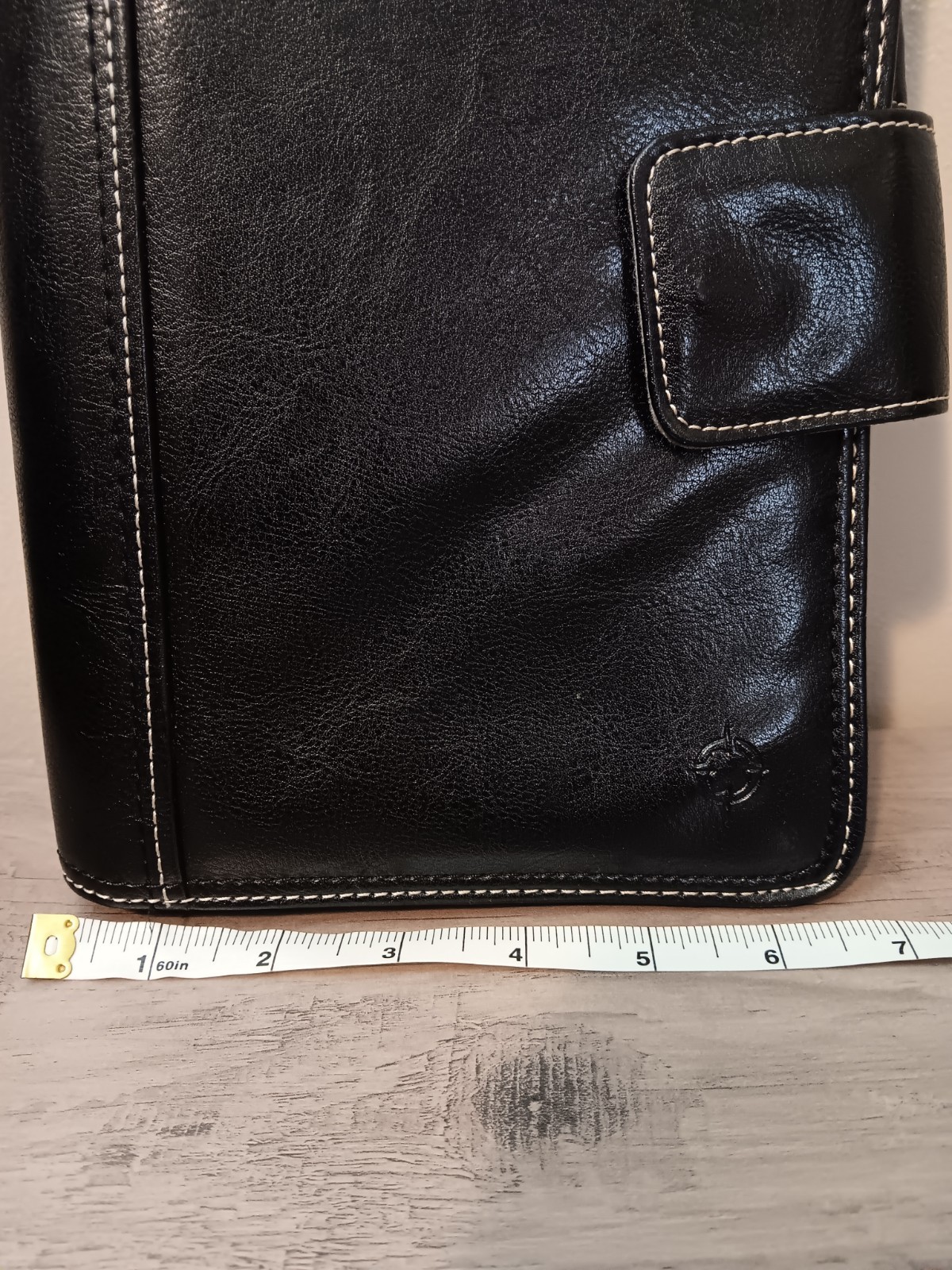 Compact Franklin Covey Planner Black Magnetic Snap 7-Ring & Accessories