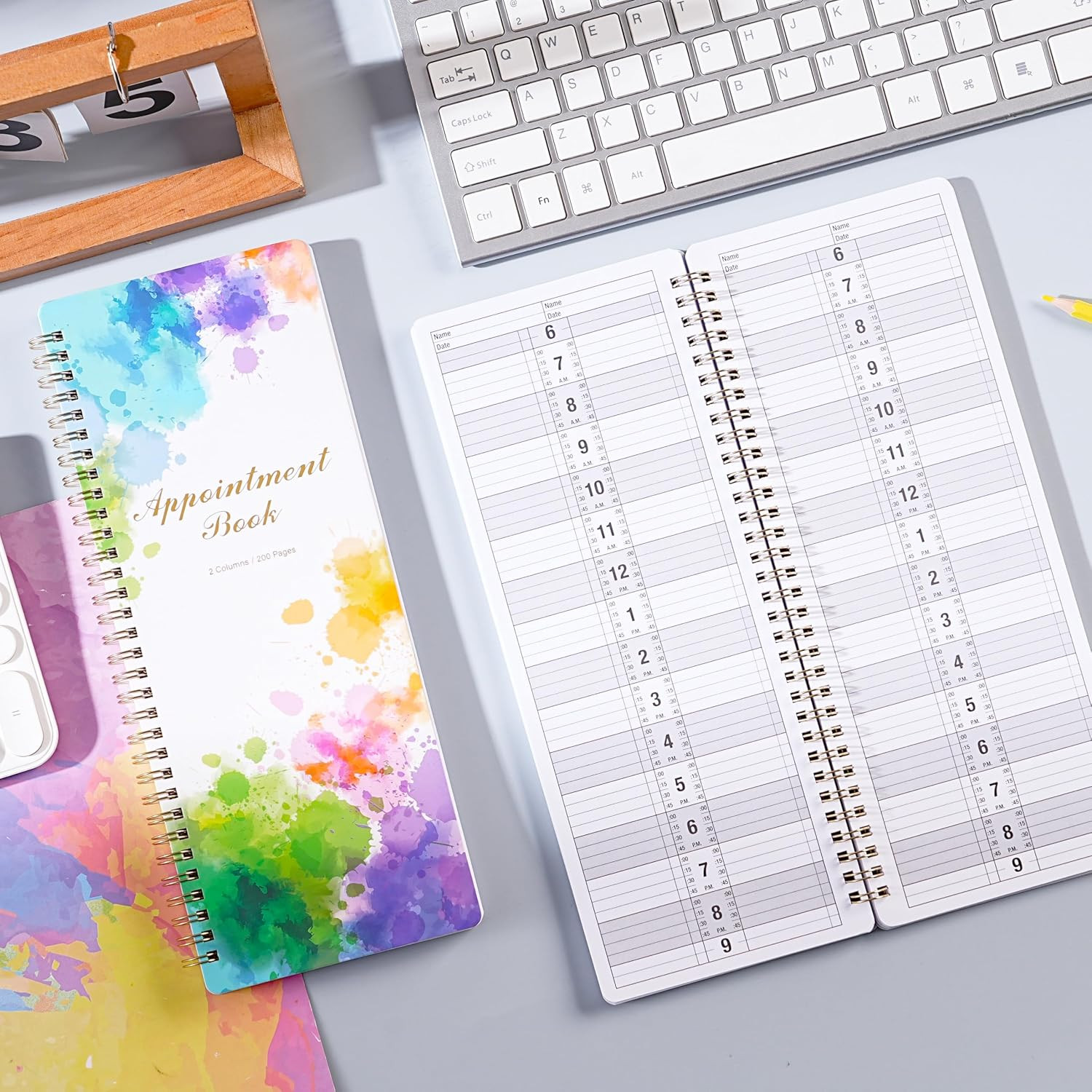 Appointment Book – Salon Appointment Book, 11.5″ X 4.7″, Hourly Planner, 2 Colum