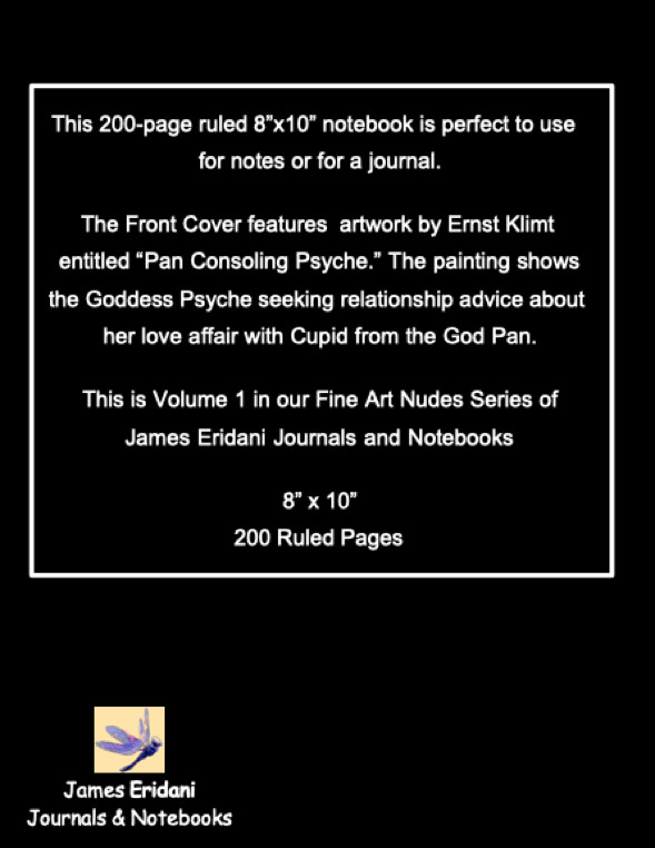 Pan Consoling Psyche Journal: 8×10 Journal/Notebook/Diary 200 Ruled Blank Pages