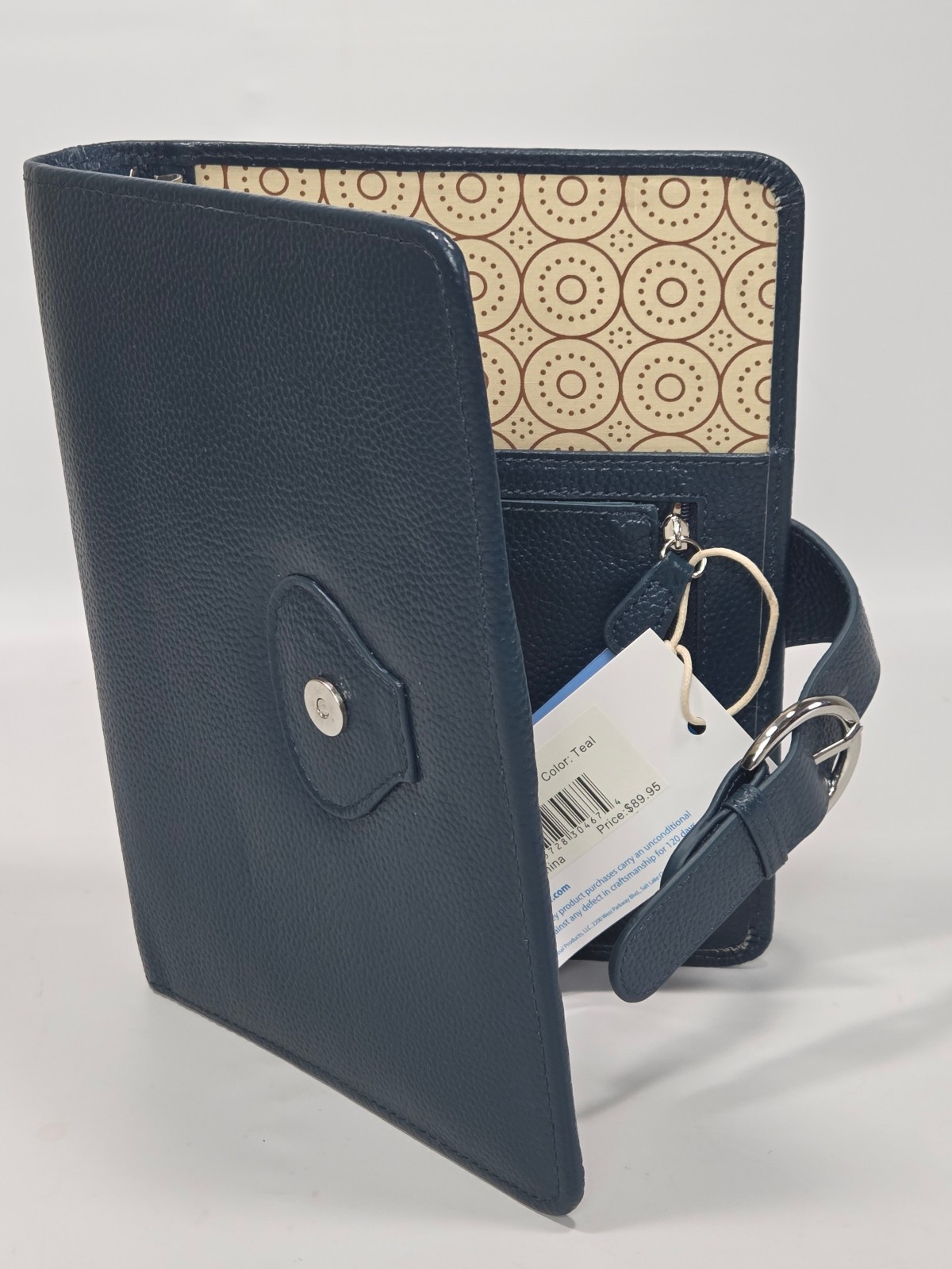 Franklin Covey Classic 9.2” x 7” CO AVA 7-Ring Binder In Teal, New With Tags
