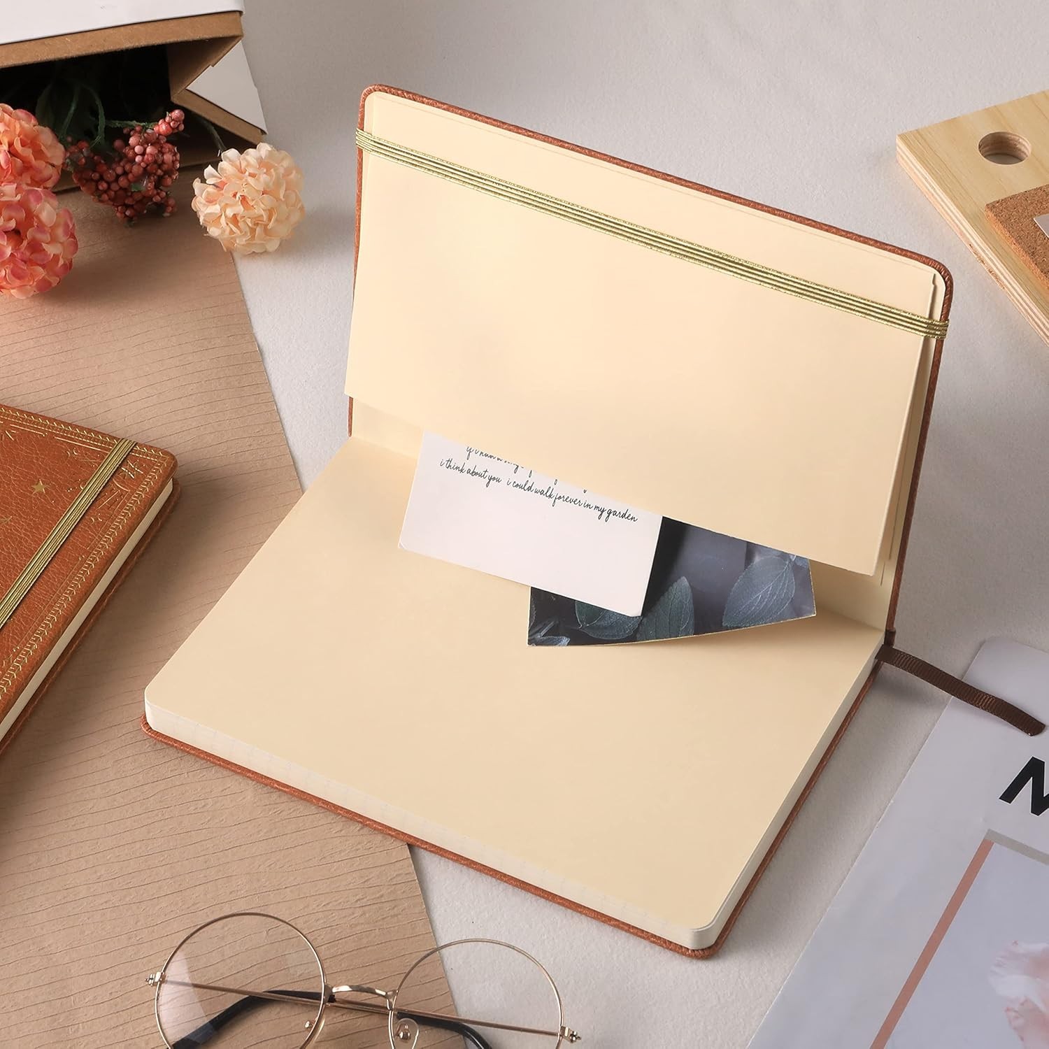 Elegant Faux Leather Notebook – 144 Page Hardcover Journal, 5.8”x 8.4”