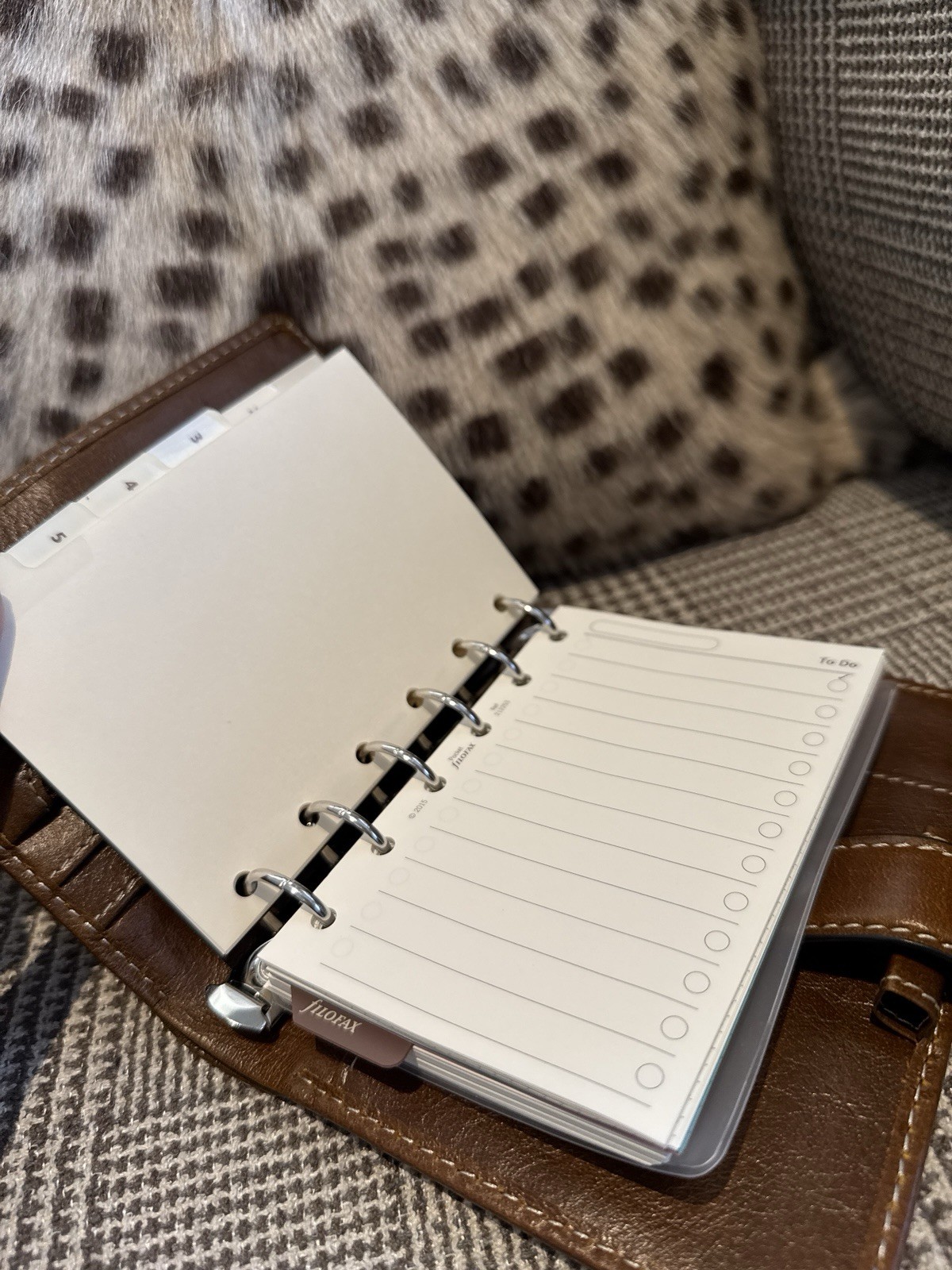 Filofax A7 Pocket Malden Diary Planner Leather Notebook Organiser Brown New