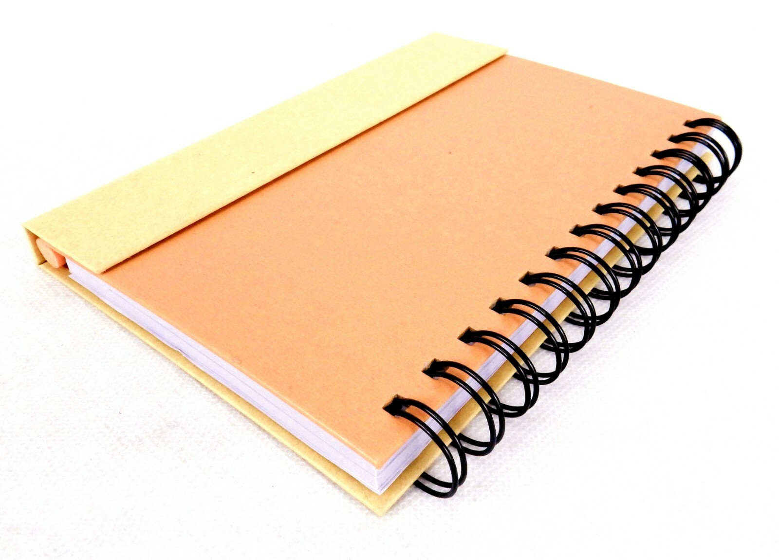 Recycled Foldover Notebook & Pen, Wire Bound, 5″ x 7″, Orange & Yellow, #MP822