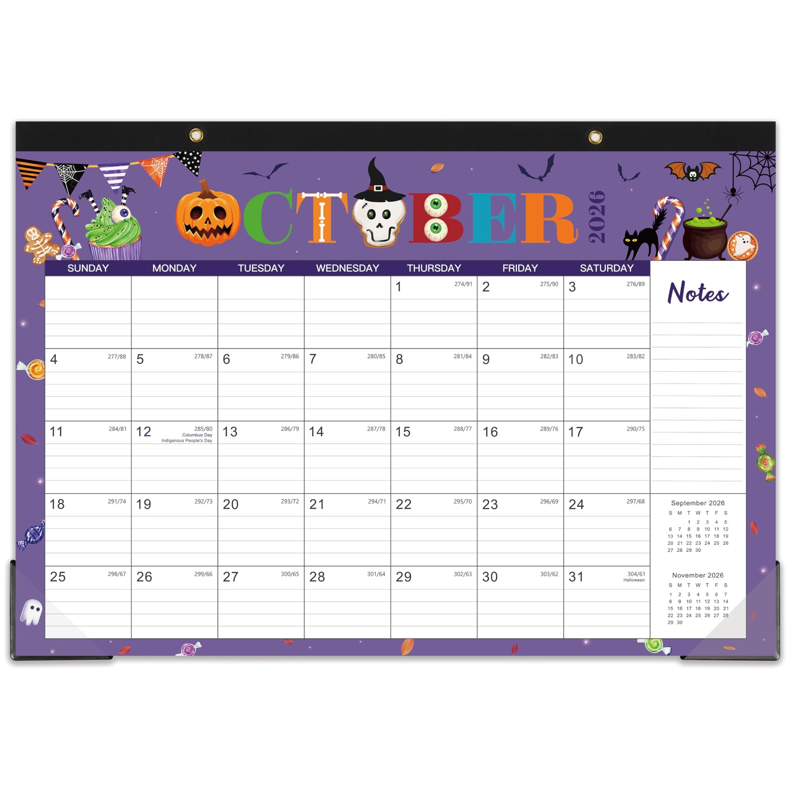 2026 Desk Calendar – 2026 from January 2026 to December 2026, 17″ x…