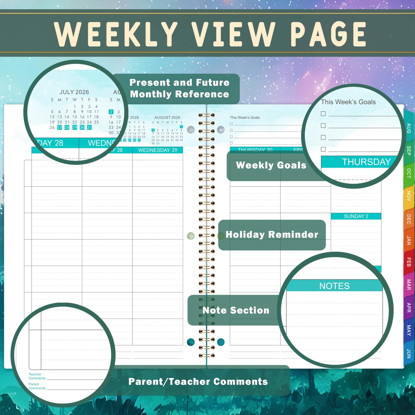 Student Planner 2026-2027, 11’’ x 9’’ Academic Year (August 2026 – A5
